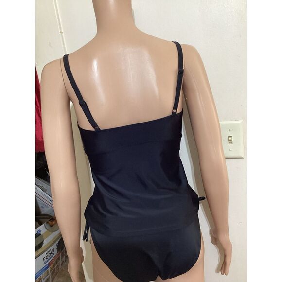 Catalina Black Tankini Top S 32/34B - Picture 2 of 6